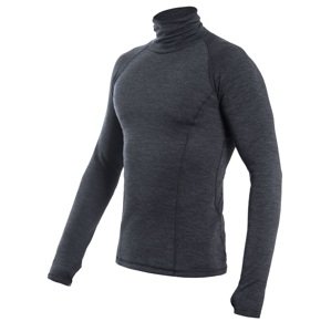 SENSOR MERINO BOLD pánske tričko dl.rukáv roll neck anthracite gray Veľkosť: XXXL pánske tričko