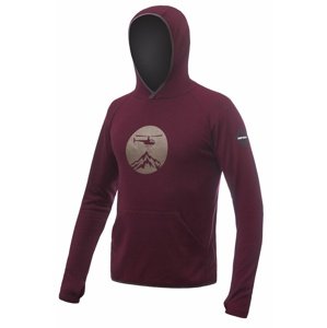 SENSOR MERINO UPPER HELI pánska mikina klokanka port red Veľkosť: XL-
