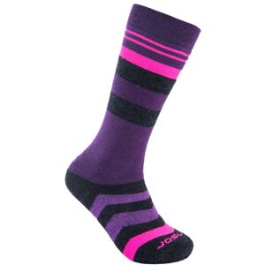 SENSOR PONOŽKY SLOPE MERINO čierna/ružová/fialová Veľkosť: 6/8-