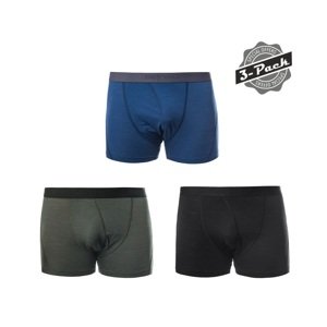SENSOR MERINO AIR 3-PACK pánske trenírky čierna/tm.modrá/olive Veľkosť: XXL spodná bielizeň