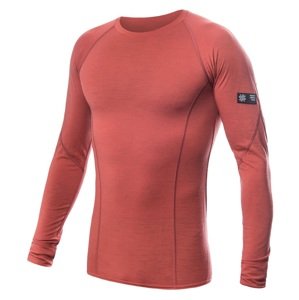 SENSOR MERINO ACTIVE pánske tričko dl.rukáv terracotta Veľkosť: M pánske tričko s dlhým rukávom