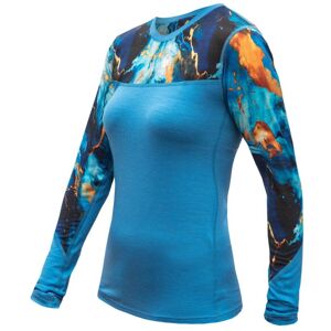 SENSOR MERINO IMPRESS dámske tričko dl.rukáv modrá/universe Veľkosť: XL termobielizeň