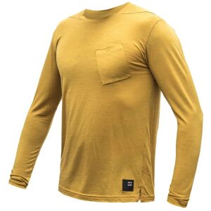 SENSOR MERINO AIR traveller pánske tričko dl.rukáv mustard Veľkosť: M termobielizeň
