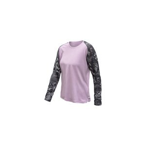 SENSOR MERINO BLEND IMPRESS dámske tričko dl.rukáv mystic violet/zebra Veľkosť: L-