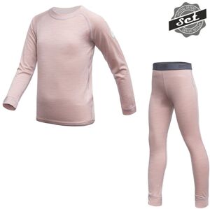 SENSOR MERINO AIR SET detský tričko dl.rukáv + spodky dusty pink Veľkosť: 130 termobielizeň
