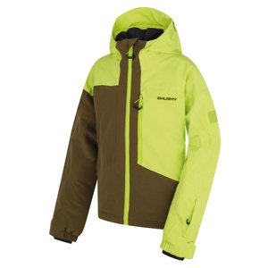 Husky Detská ski bunda Gomez Kids br. green/dk. khaki Veľkosť: 164