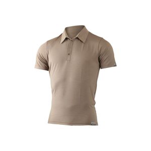 Lasting pánska merino polo košele ELIOT hnedá Veľkosť: -XXL 8596445004335