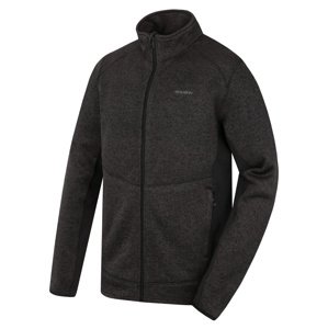 Husky Pánsky fleecový sveter na zips Alan M black Veľkosť: M pánsky sveter