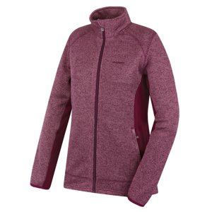 Husky Dámsky fleecový sveter na zips Alan L magenta Veľkosť: XL dámsky sveter
