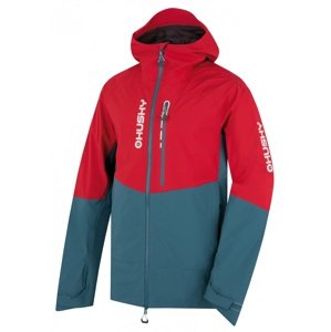 Husky Pánska lyžiarska bunda Nicco M red/turquoise Veľkosť: XL pánska bunda