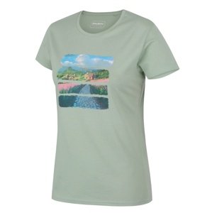 Husky Dámske bavlnené tričko Tee Flo L light green Veľkosť: XS dámske tričko