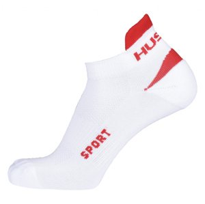 Husky Ponožky Sport biela / červená Veľkosť: XL (45-48)