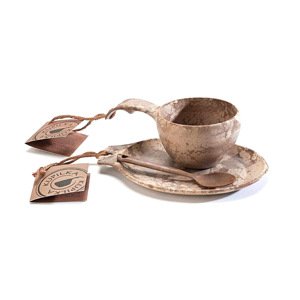 Kupilka darčeková sada Kukse 210 ml + tanier + čajová lyžička - Original (BROWN)