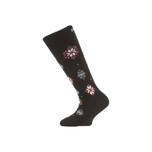 Lasting detské merino lyžiarske ponožky SJA čierne Veľkosť: -(34-37) S ponožky