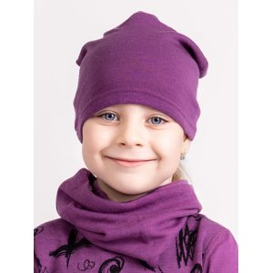 Unuo Unuo, Detská merino čiapka Homeless, Ostružinová Veľkosť: S (45-48 cm)