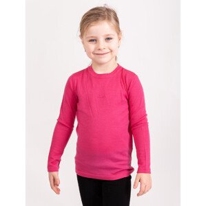 Unuo Unuo, Detské merino tričko s dlhým rukávom Nature, Fuchsiová Veľkosť: 98/104