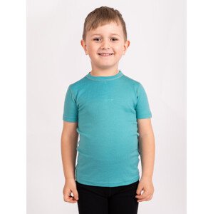 Unuo Unuo, Detské merino tričko s krátkym rukávom Nature, Aqua Veľkosť: 98/104