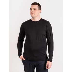 Unuo Unuo, Pánske merino tričko s dlhým rukávom Nature, Čierna Veľkosť: XL