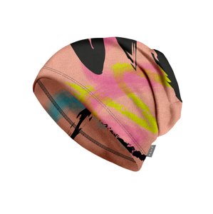 Unuo Unuo, Detská čiapka fleecová Homeless, Marhuľová, Fantázia Veľkosť: M (49-52 cm)